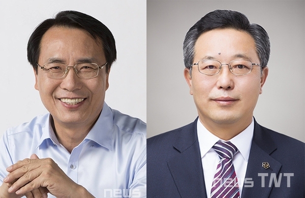 (왼쪽부터) 한현택 대전 동구청장, 이재성 변리사 / 뉴스티앤티