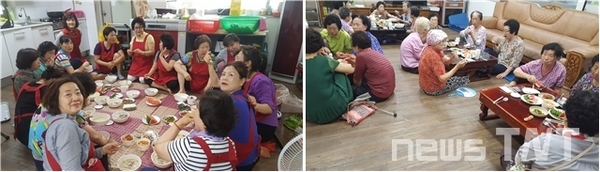 대전 동구 삼성동 한밭자이아파트(입주자대표회장 배흥진)는 지난 16일 초복을 맞아 복달임 행사를 가졌다. / 뉴스티앤티