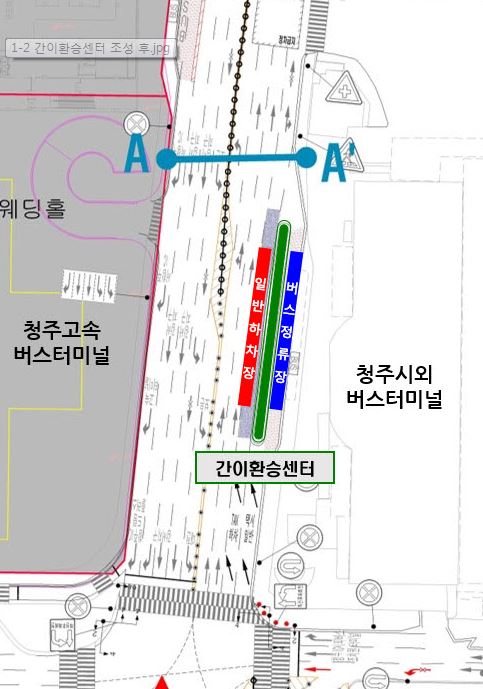 청주시외버스터미널 간이환승센터 조성도 / 청주시 제공