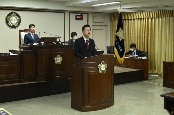 정견 발표하는 김연수 의원 / 대전 중구의회 제공