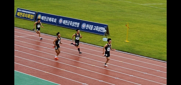 100m와 200m에서 두각을 나타내는 보은중학교 조민우 학생 / 충북교육청 제공