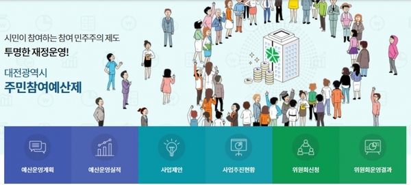 대전시 주민참여예산 홈페이지 캡처