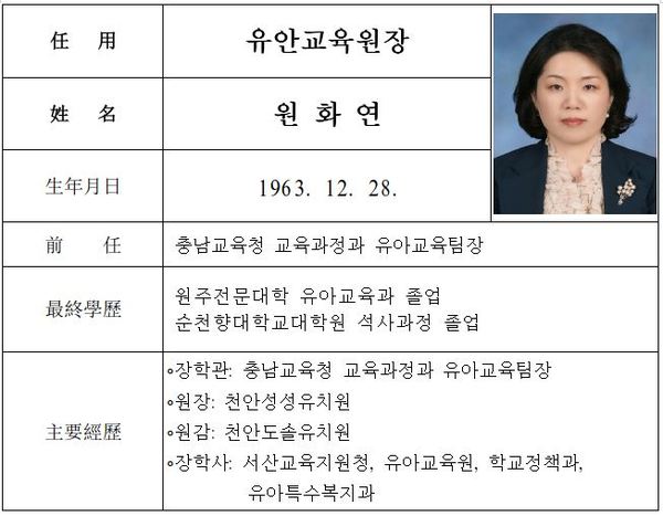 유안교육원장 원화연 / 충남교육청 제공