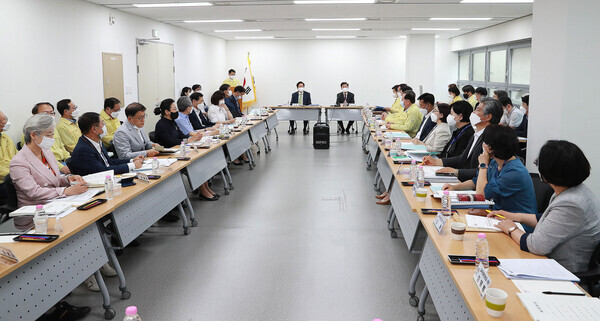 힘쎈 충남 준비위원회는 13일 도청 별관 회의실에서 첫 업무보고회를 개최했다. / 힘쎈 충남 준비위원회 제공