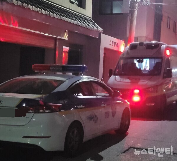 29일 저녁 9시경 대전 서구 도마동 주택가. 자살기도자를 구조하기 위해 대전 서부경찰서와 둔산소방서가 출동했다. (사진=뉴스티앤티)