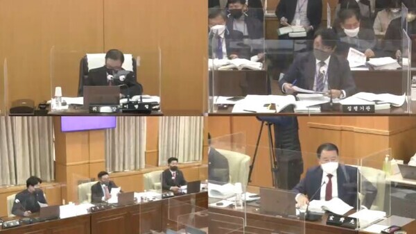 대전시의회 산업건설위원회가 11일 대전시 경제과학국을 상대로 행정사무 감사를 진행하고 있다. / 대전시의회 인터넷 방송