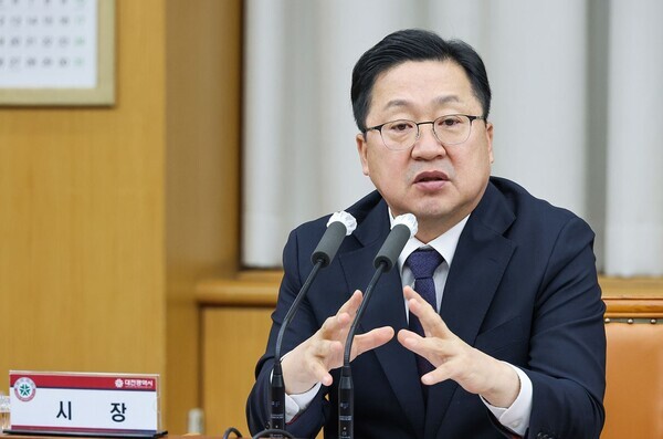 이장우 대전시장이 28일 "내년 대덕특구 조성 50주년을 맞아 대한민국 과학축제 유치를 통해 과학수도의 위상을 갖출 수 있도록 힘써달라"고 주문했다. / 대전시 제공