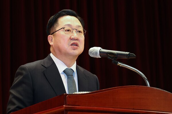 이장우 대전시장이 2일 시청 대강당에서 시무식을 갖고 계묘년(癸卯年) 새해 일류경제도시 대전 도약을 다짐했다. / 대전시 제공