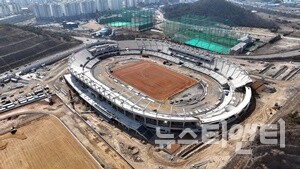완공을 앞둔 목포 전국체전종합경기장 모습 / 뉴스티앤티 DB