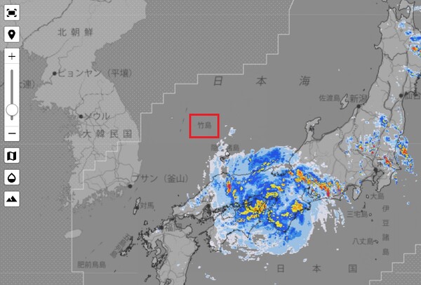 지난 15일(광복절) 제7호 태풍 '란'이 일본에 상륙한 가운데, 일본 기상청이 독도를 일본땅으로 표기해 또 논란이 되고 있다.(제공=서경덕 교수팀)