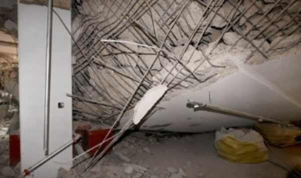 인천 검단신도시에서 GS건설이 신축중인 한 아파트 단지의 지하주차장 붕괴 사진 / 포털사이트 제공