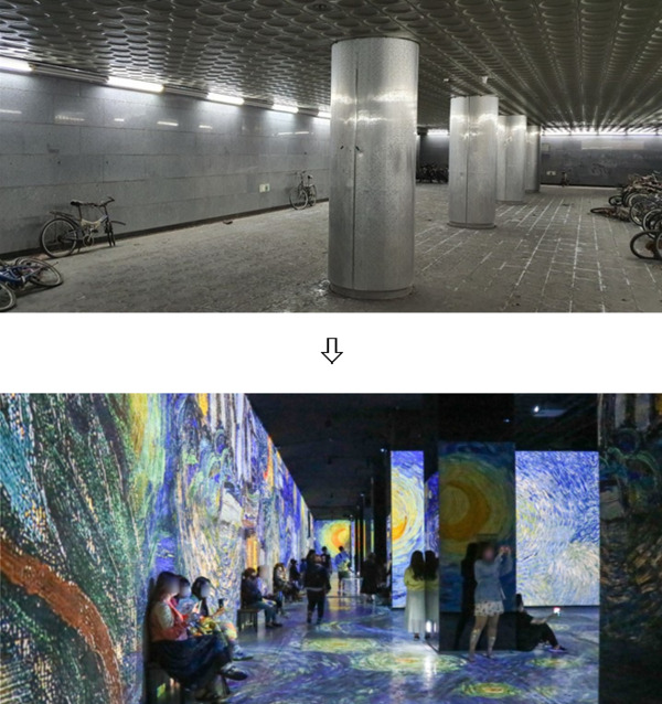 양홍규 국민의힘 대전 서구을 예비후보는 15일 노후된 도시공원을 특색있고 모든 세대가 즐길 수 있는 대공원으로 재단장하겠다는 공약을 발표했다. 사진은 폐쇄 지하보도 활용계획(제주도 사례 – 빛의 벙커)