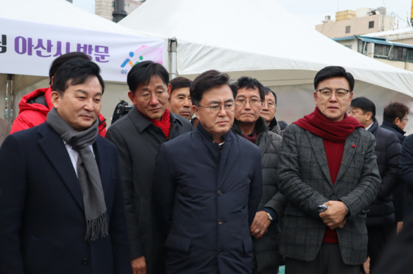 국토교통부는 25일 진행된 ‘국민과 함께하는 민생토론회’에서 GTX-C노선 아산 연장을 발표했다. 사진은 지난 2023년 12월 18일 당시 원희룡 국토교통부장관의 GTX-C노선 연장 현장 방문 모습 / 이명수 의원 제공