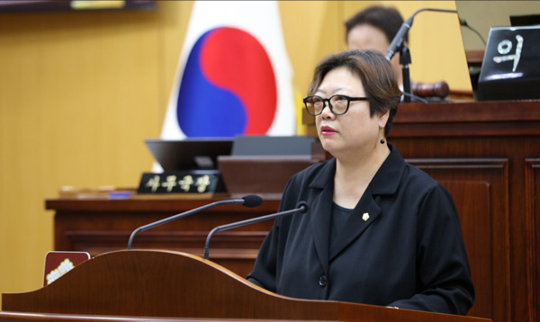 서산시의회는 24일 더불어민주당 가선숙 의원이 제299회 임시회 제5차 본회의에서 "'근로자의 건강권 확대·증진' - 상병수당 제도 도입"을 주제로 5분 자유발언을 진행했다고 밝혔다. / 서산시의회 제공
