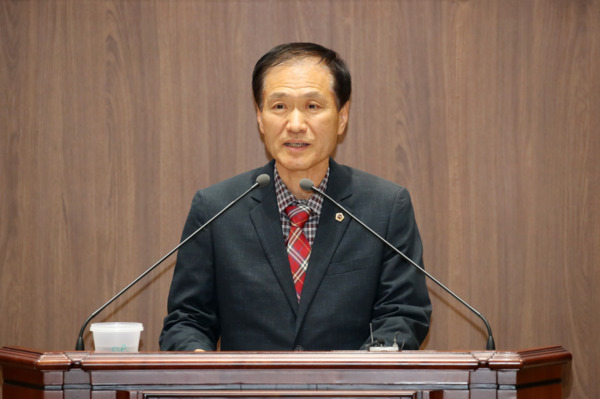 충남도의회는 5일 국민의힘 고광철 의원이 제356회 정례회 제1차 본회의에서 5분 발언을 통해 공주시 송선·동현지구의 개발과 공공기관의 적극적인 유치를 주장했다고 밝혔다. / 충남도의회 제공