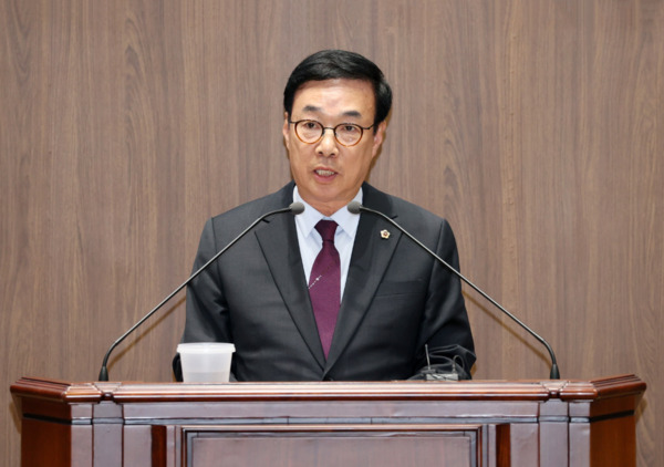 충남도의회는 8일 국민의힘 박기영 의원이 제358회 임시회 제1차 본회의에서 5분 발언을 통해 '충남 방문의 해'의 성공적인 개최를 위해서는 15개 시·군의 적극적인 동참을 이끌어야 한다고 주장했다. / 충남도의회 제공