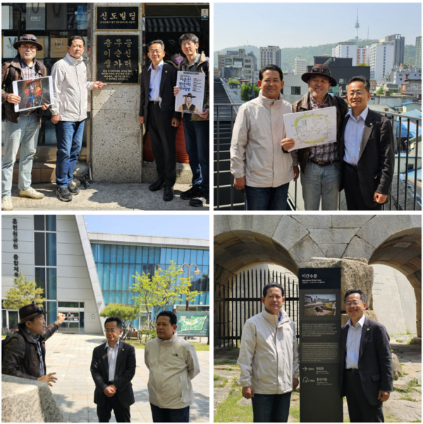 종로구의회는 지난 28일 정재호 부의장과 이응주 의원이 충무공 이순신 장군 탄신을 기념하여 성곽길역사문화연구소 및 서울용산학연구센터와 함께 충무공 이순신 역사탐방을 진행했다고 밝혔다. / 정재호 부의장 제공