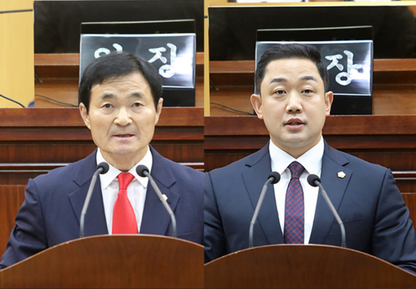 서산시의회는 22일 제305회 임시회 제2차 본회의를 끝으로 3일간의 의사일정을 모두 마무리한 가운데, 제2차 본회의 안건 상정에 앞서 국민의힘 안원기 의원이 '서산시 공공심야약국 확대의 필요성'을 주제로 5분 자유발언을 진행했으며, 국민의힘 이정수 의원이 '여름철 재난 대비, 서산시의 선제적 대응을 촉구하며'를 주제로 5분 자유발언의 시간을 가졌다. / 서산시의회 제공