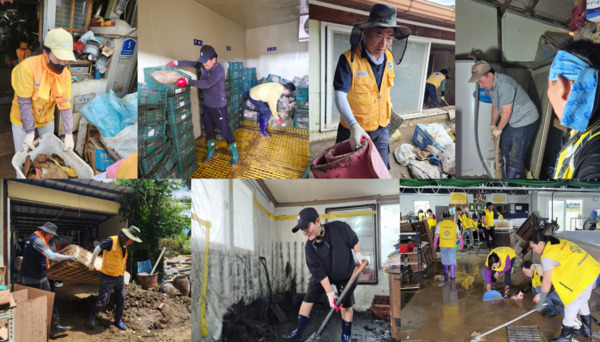 아산시의회는 21일 최근 이어진 집중호우로 인한 피해가 잇따르자 의원들은 각 지역의 피해 현장을 긴급방문해 피해 상황을 점검하고 복구 지원에 나섰다고 밝혔다. / 아산시의회 제공