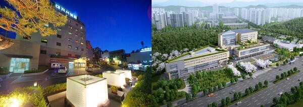 왼쪽부터 대전선병원, 유성선병원 전경