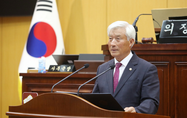 서산시의회는 12일 국민의힘 안동석 의원이 제308회 임시회 제2차 본회의에서 '서산 바이오·웰빙·연구특구 근본적 재검토 촉구'라는 제목으로 5분 자유발언을 진행했다고 밝혔다. / 서산시의회 제공