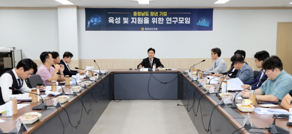 충남도의회는 16일 '충청남도 청년 기업 육성 및 지원을 위한 연구모임'이 충남경제진흥원 아산사무소에서 제4차 연구모임 및 연구용역 최종보고회를 개최했다고 밝혔다. / 충남도의회 제공