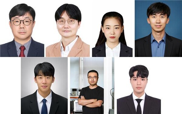 왼쪽 위부터) 고려대 화공생명공학과 방준하 교수(공동 교신저자), 서울대 재료공학부 이태우 교수(공동 교신저자), 서울대 롱팅위(Tingwu Long) 박사과정(공동 제1저자), 서울대 주환우(Huanyu Zhou) 박사(공동 제1저자), (왼쪽 아래부터) 고려대 고재완 박사(공동 제1저자), 핀란드 알토대 홍웨이 탄(Hongwei Tan) 박사(공동 제1저자), 고려대 김문근 석박사통합과정(공동저자)