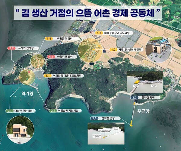 해남군 학가항 예비 계획안/전남도 제공