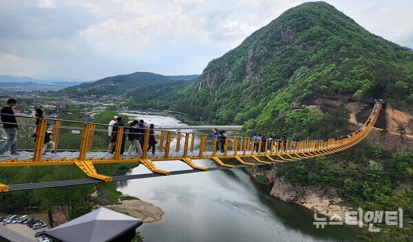 월영산 출렁다리 전경 / 뉴스티앤티