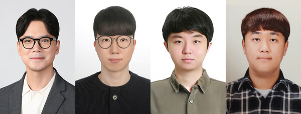 (왼쪽부터) 동국대 전자전기공학부 김성준 교수 (교신저자), 전자전기공학과 박효근 석사과정생(제1저자), 장희성 석사과정생(제1저자), 박승만 석사과정생(제1저자)