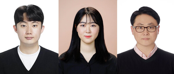 (사진 왼쪽부터) 인하대 김광민, 최아영 고분자환경융합공학 전공 학생과 한창석 환경공학과 교수.