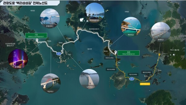 여수 백리섬섬길 노선도/전남도 제공