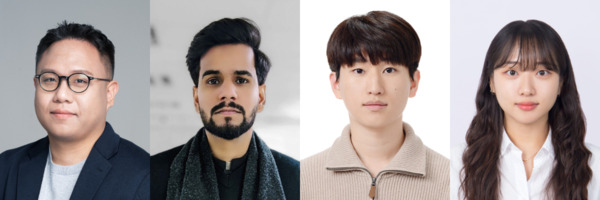 (왼쪽부터) 성균관대 김인기 교수, Azhar Javed Satti 연구원, 조한준 연구원, 박혜미 연구원