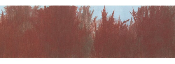 하연수, Landscape, 61x217cm, korean paper, stone powder, 2025