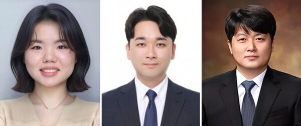 왼쪽부터 전현경 학부 4학년생, 차경환 석박통합과정, 이상민 교수