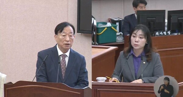 김민숙(더불어민주당, 비례) 대전시의원이 “서남부 특수학교 개교까지 남은 3년의 공백을 다양한 유형의 특수교육기관으로 채워야 한다”고 주장했다. (사진=대전시의회 생방송 갈무리)