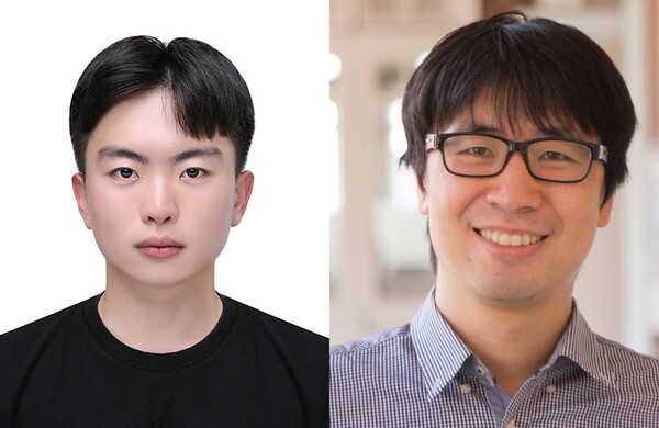(사진 왼쪽부터) 인하대 김상혁 항공우주공학과 학생과 고승우 스마트모빌리티공학과 교수.