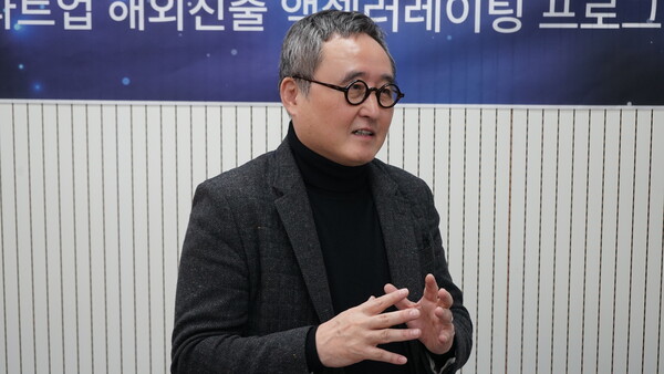 AIT-E 이도경 CTO가 독자 개발한 냉각 기술의 경쟁력과 SMR(소형모듈원자로) 시장 진출 계획에 대해 설명하고 있다. / 뉴스티앤티