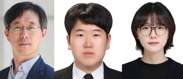 ​이한호 전기전자공학부 교수 연구팀. (사진 왼쪽부터) 인하대 전기전자공학부 이한호 교수와 장윤성·양슬비 석사과정 학생.​
