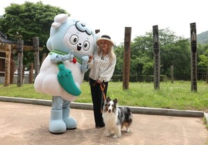 박해미 청양 장승공원 촬영 현장